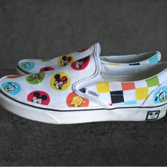 Disney Vans Character Button Slip-on WDW 50th Anniversary men 9/women 11 - Picture 5 of 9